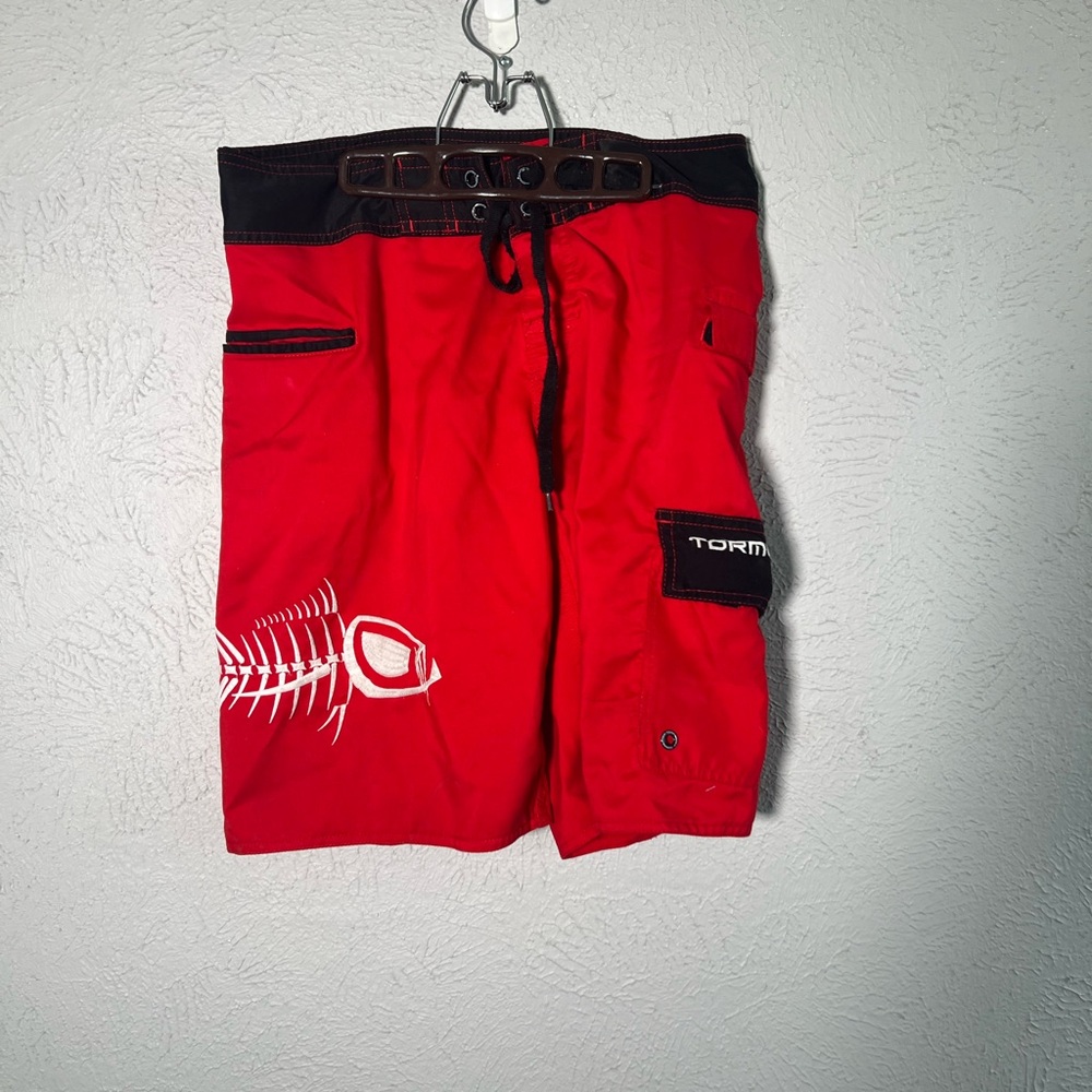 Red Men's Board Shorts